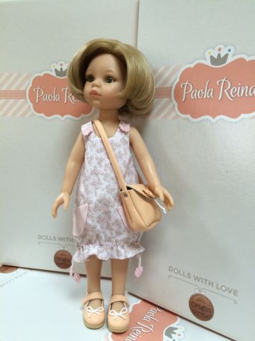 Кукла Карла в розовом платье, 32 см.  